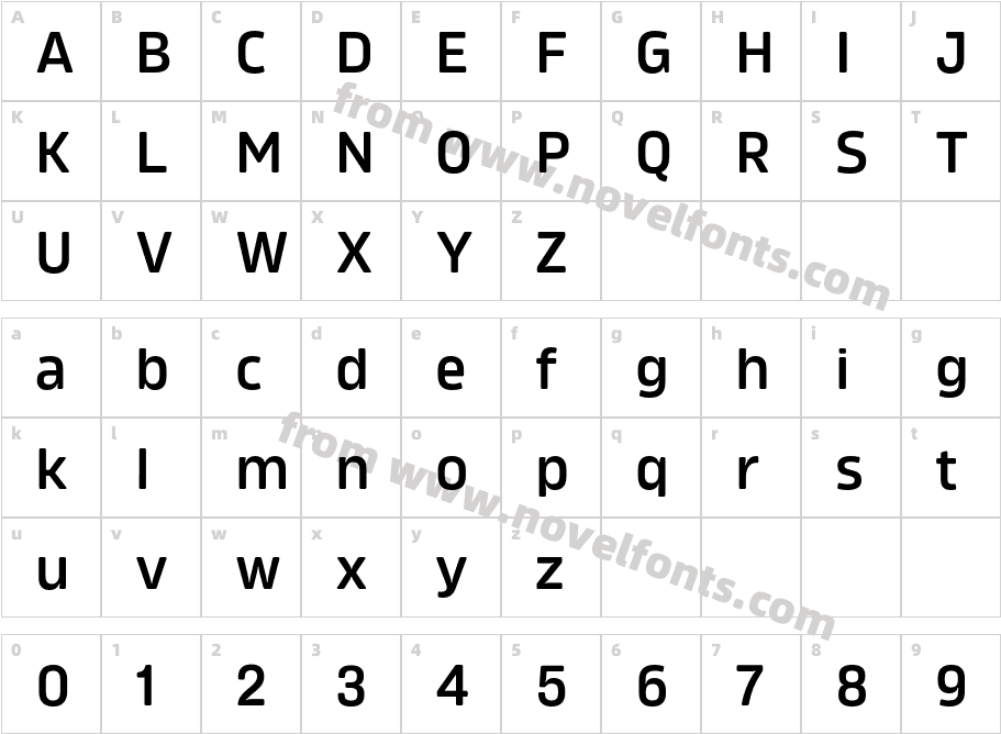 Amfibia Demi BoldCharacter Map