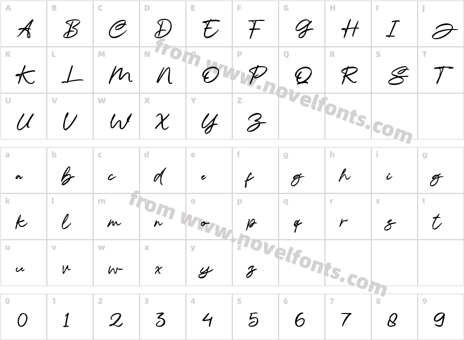 Amides Bold ExpandedCharacter Map