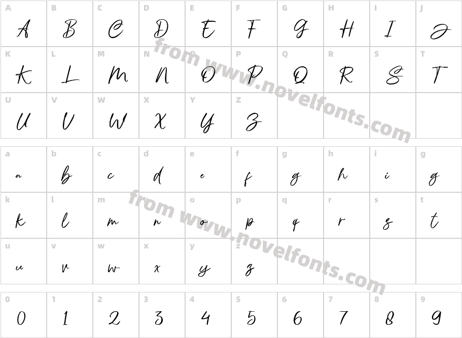 Amides SemiboldCharacter Map