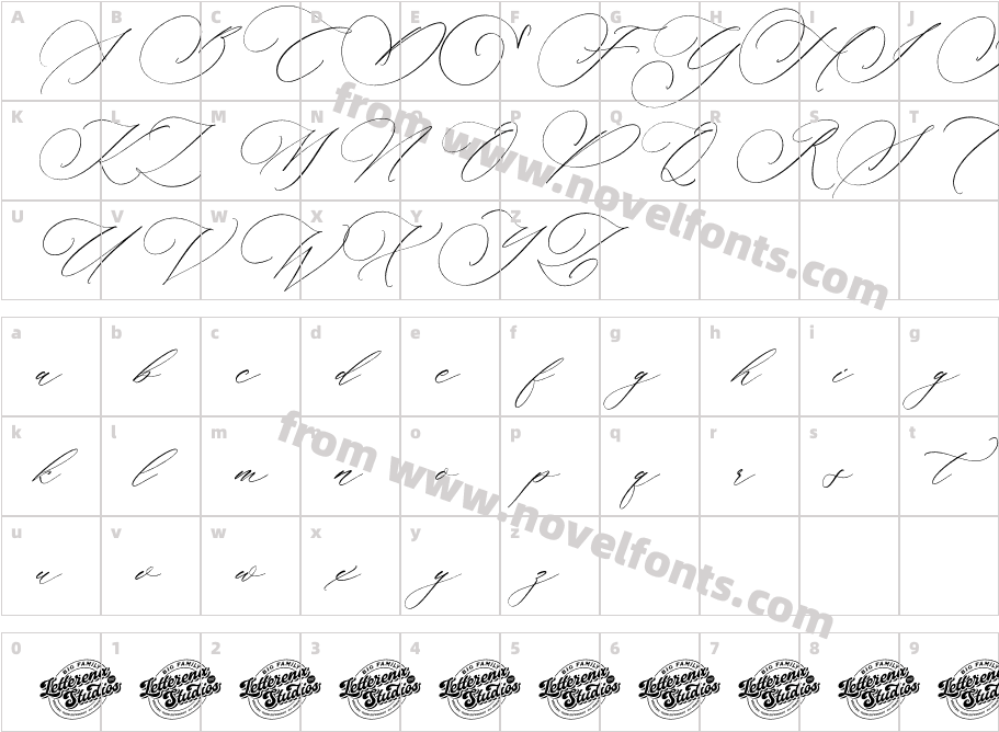 Amotthela Infinite DEMO VERSION ItalicCharacter Map