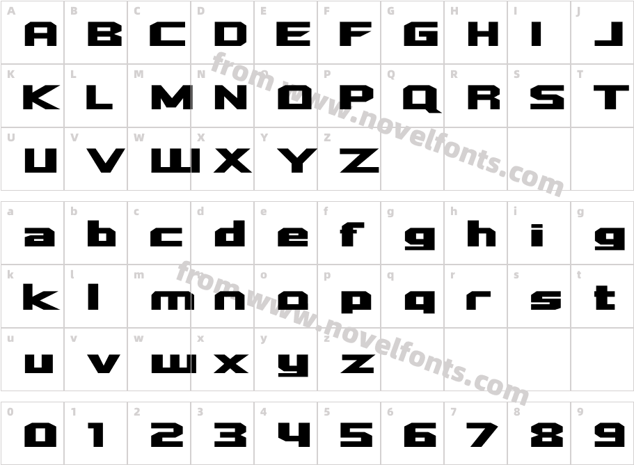 LHF QuadrexCharacter Map