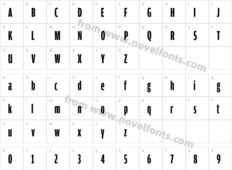 Amplitude Extra Comp BoldCharacter Map