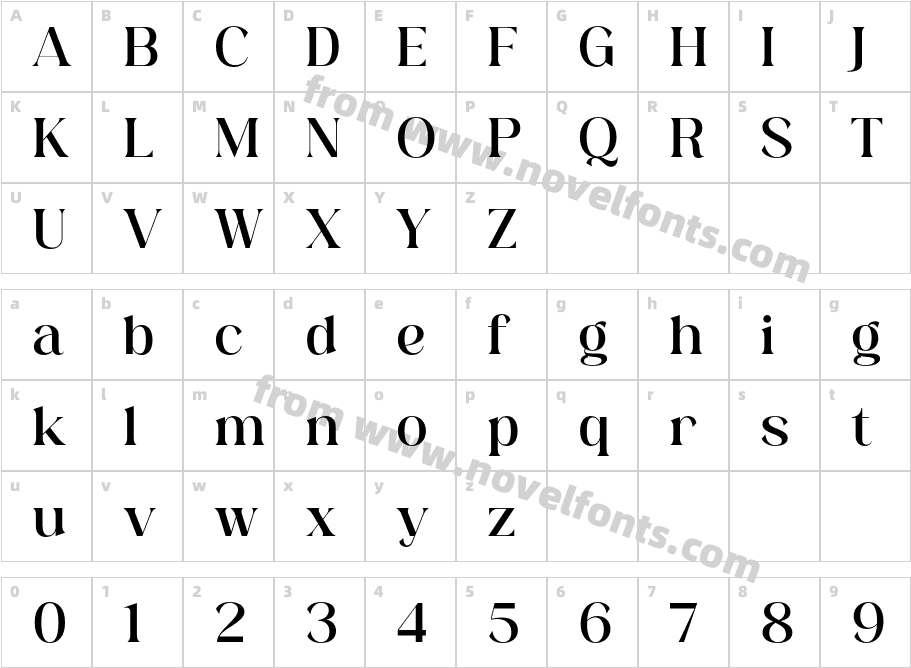 Anabae SemiboldCharacter Map