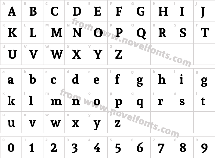 Andada BoldCharacter Map