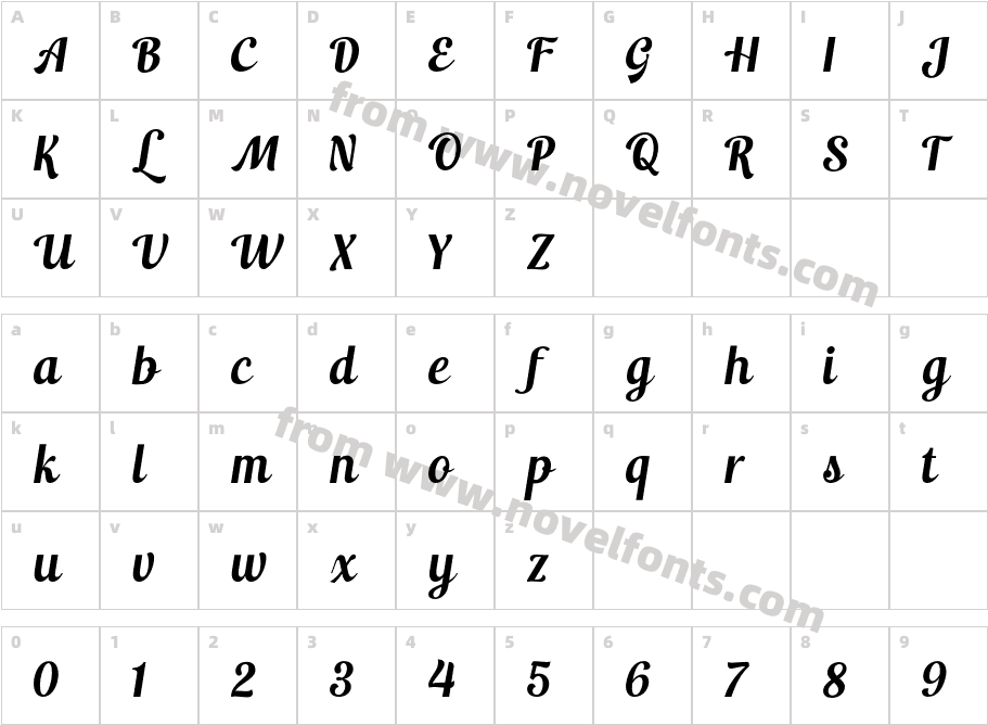 Andalia RegularCharacter Map