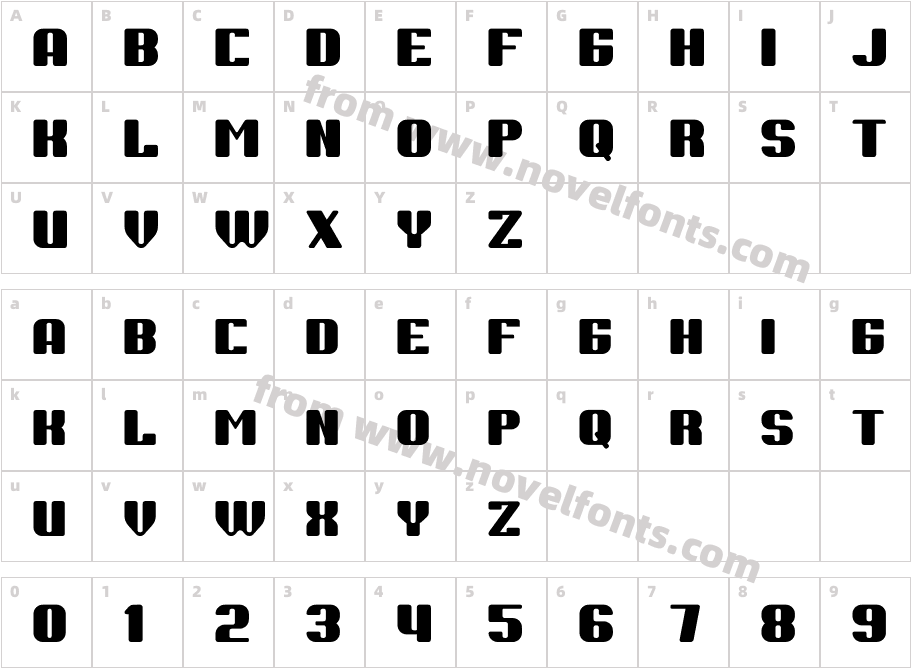 Andaroo BoldCharacter Map
