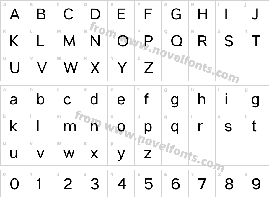 Anderson Grotesk RegularCharacter Map