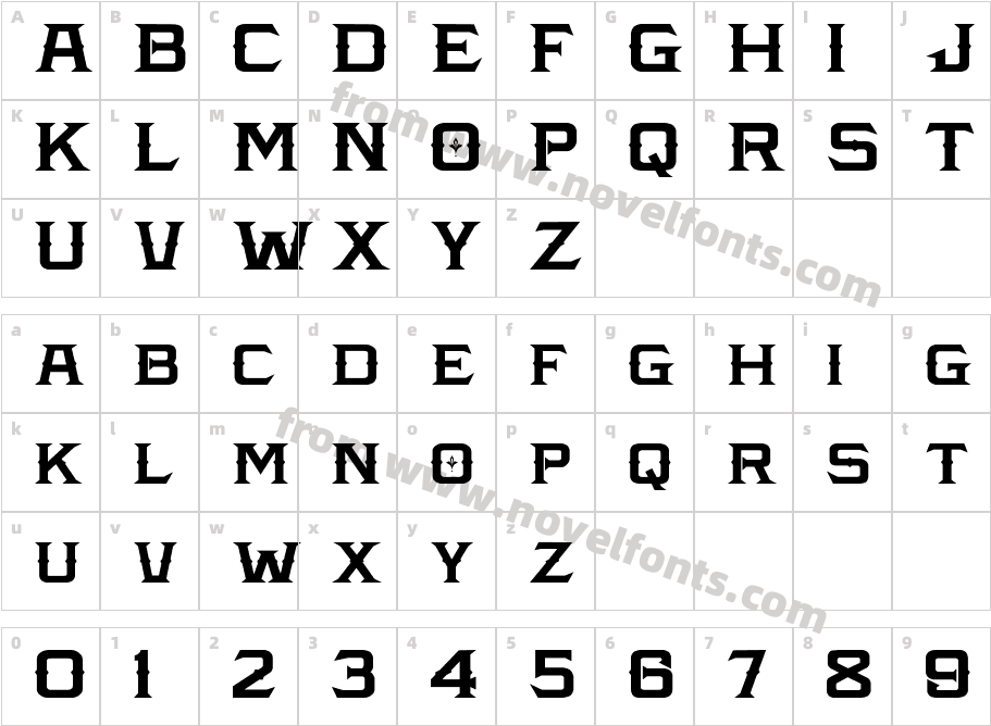 LHFAmarillo BoldCharacter Map