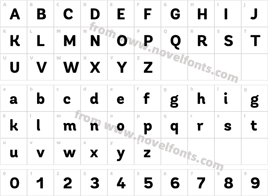 Andes Rounded Extra BoldCharacter Map
