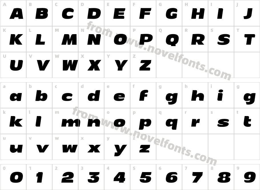 Andor Bold ItalicCharacter Map