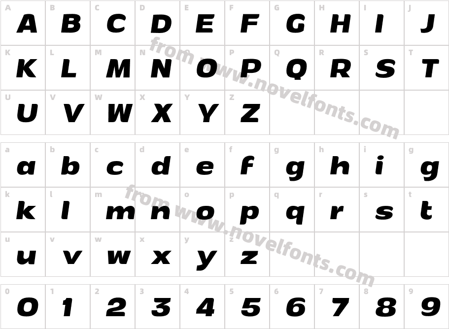 Andor Demi Bold ItalicCharacter Map