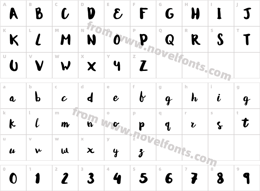 Andrea NormalCharacter Map
