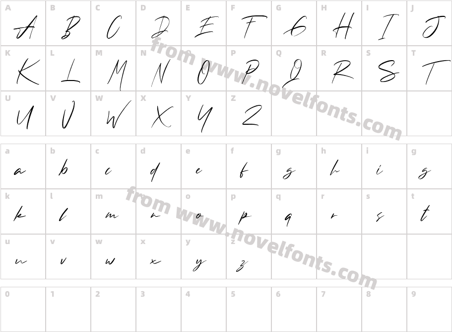 Andrea Roft Personal UseCharacter Map