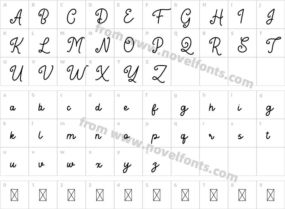 Angitany RegularCharacter Map