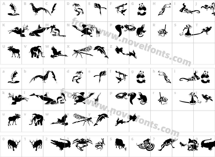 Animals Prey 2006Character Map