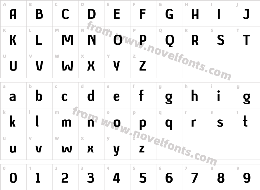 Anjara BoldCharacter Map