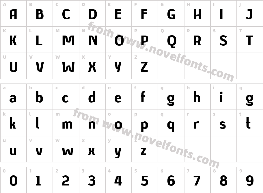 Anjara Extra_ BoldCharacter Map
