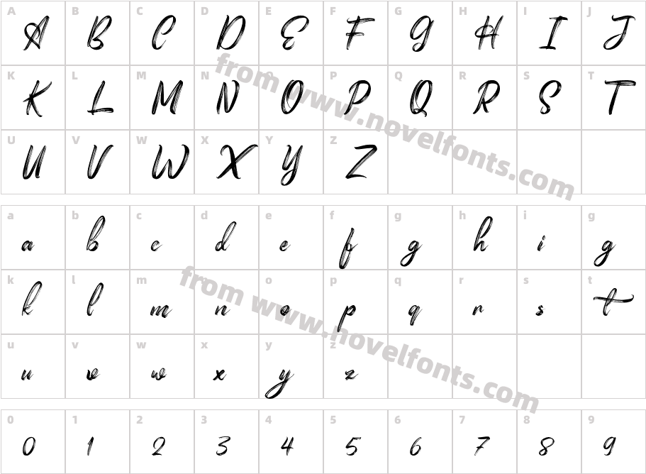 Ankerisey Personal Use HandwritteCharacter Map