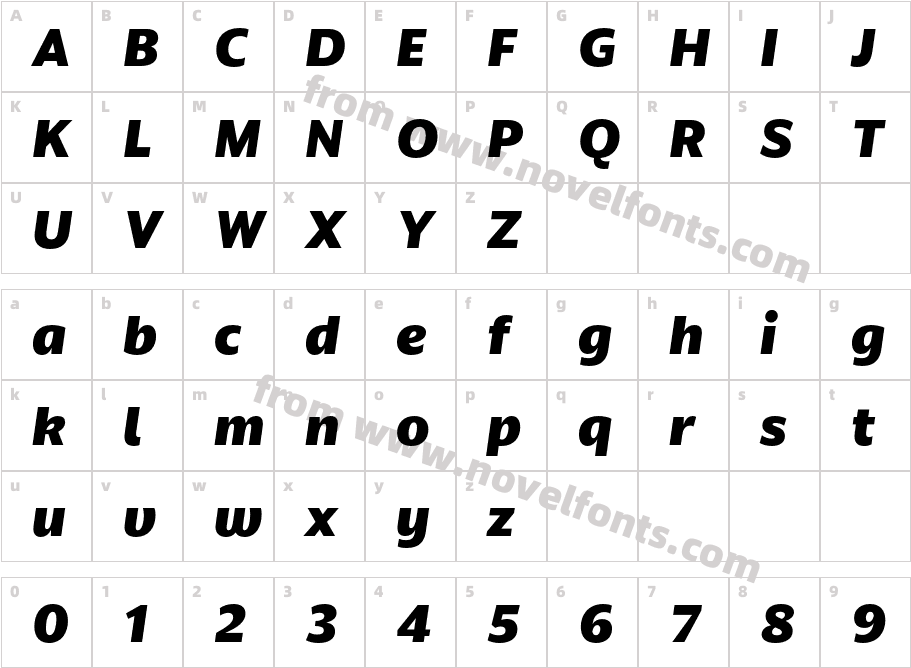 Anona ExtraboldCharacter Map