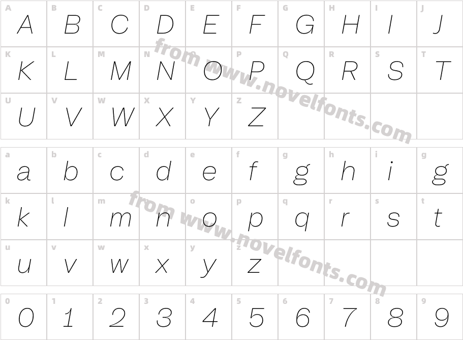 Another Grotesk W05 Txt Laser ItCharacter Map