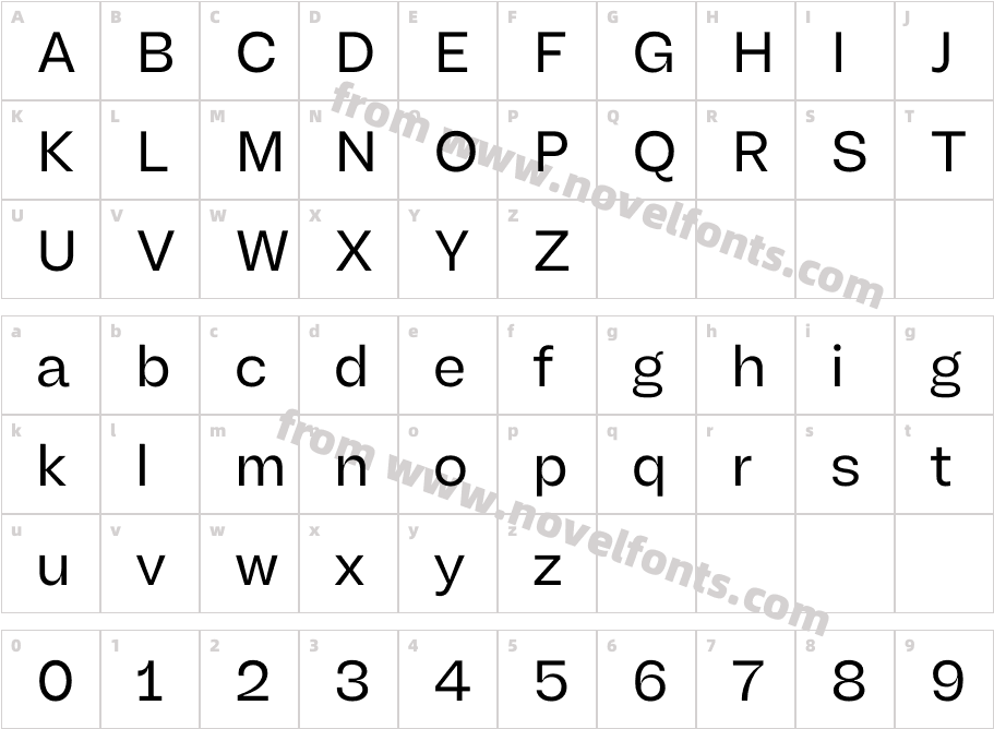 Another Grotesk W05 Txt RegularCharacter Map
