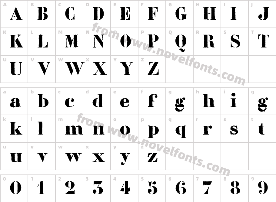 LLLiberteCharacter Map