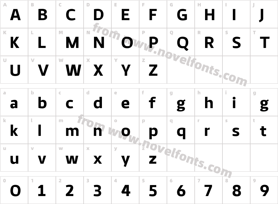 Antipod BoldCharacter Map