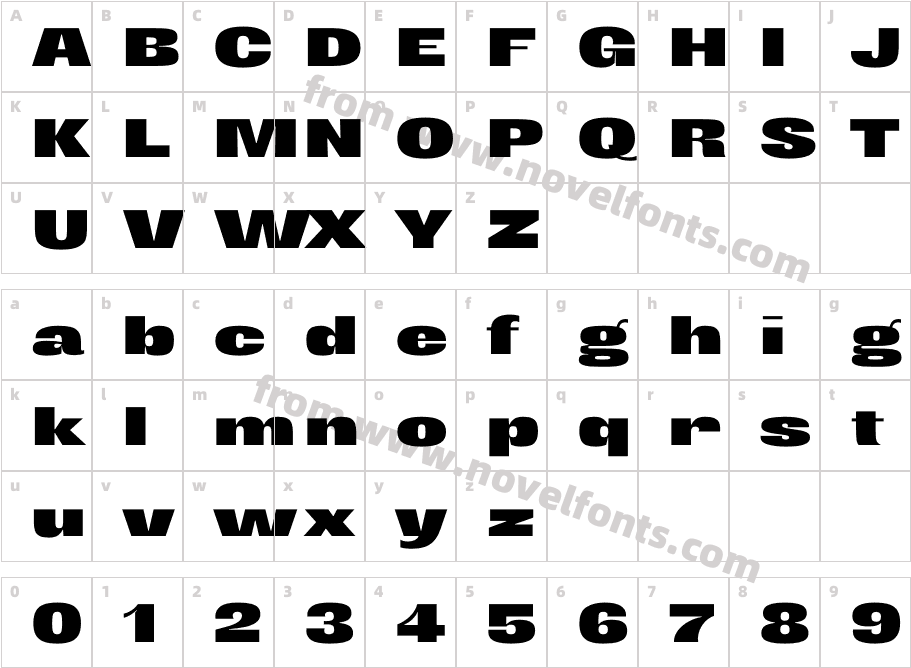 Antipoda Black ExtendedCharacter Map