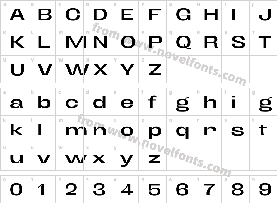 Antipoda Regular ExtendedCharacter Map
