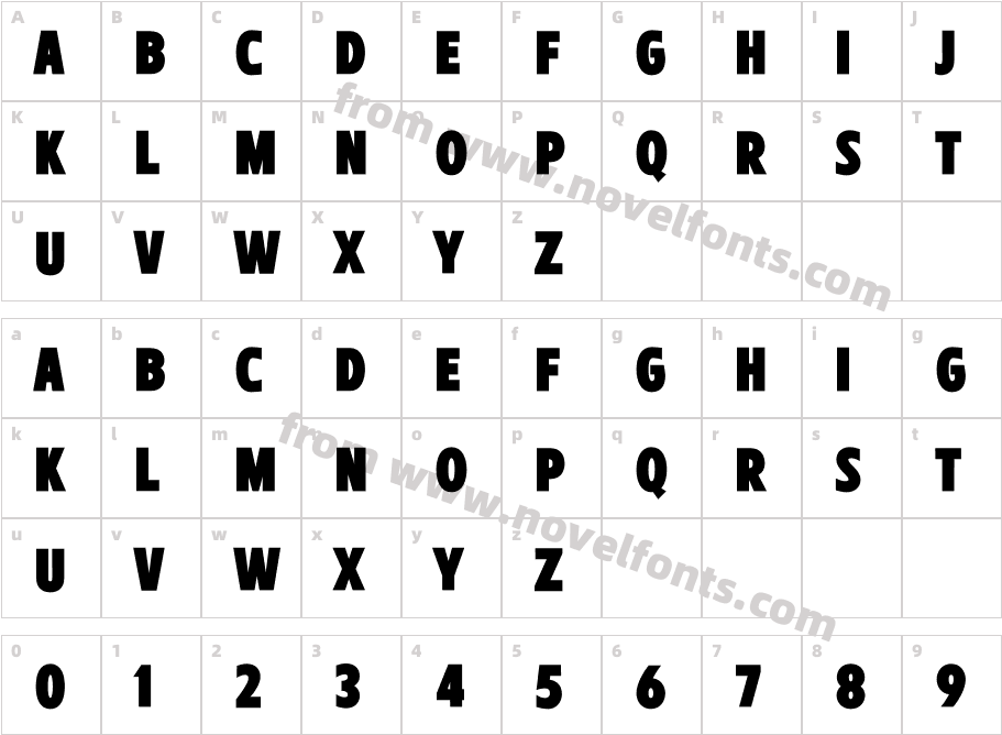 Antry Sans BoldCharacter Map