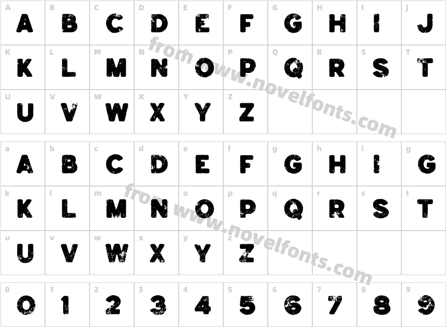 Anubis Mythical Sans StampCharacter Map