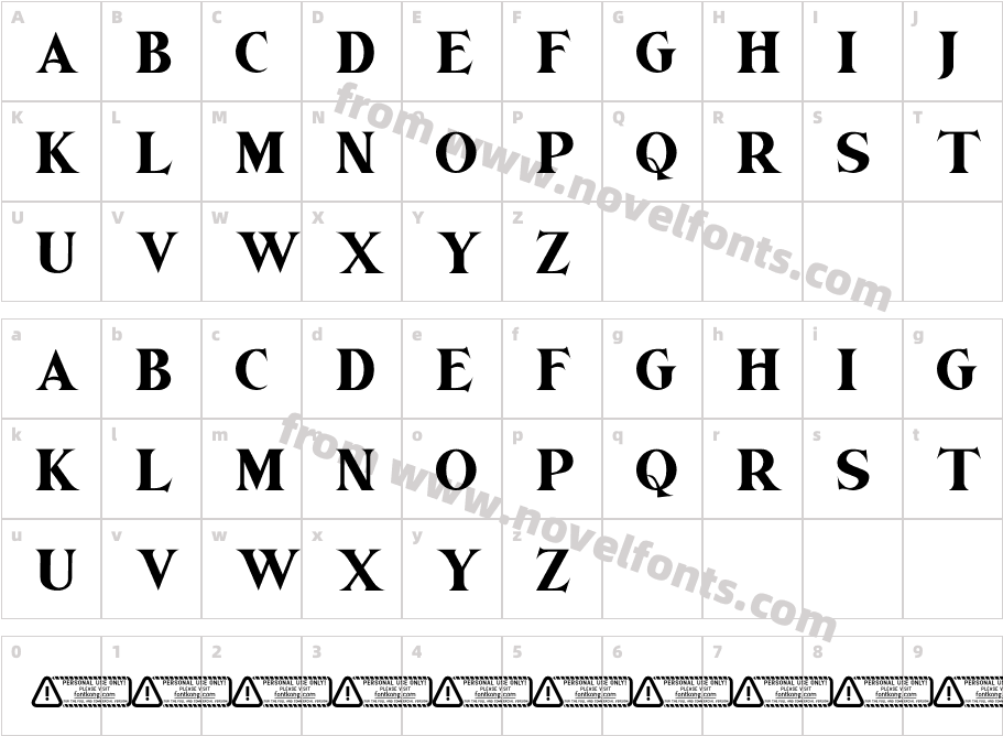 Aostala PERSONAL USE ONLY!Character Map