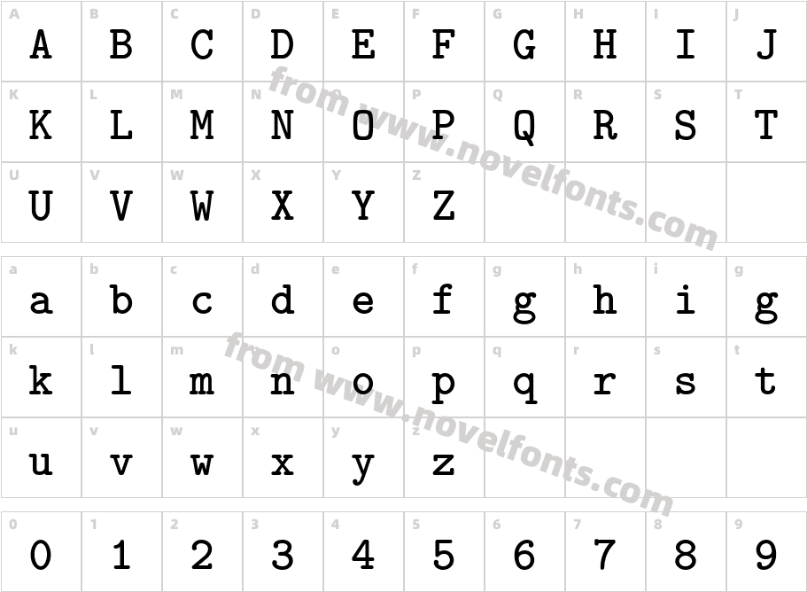 LMMonoLt10-BoldCharacter Map