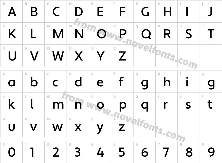 Apertura MediumCharacter Map