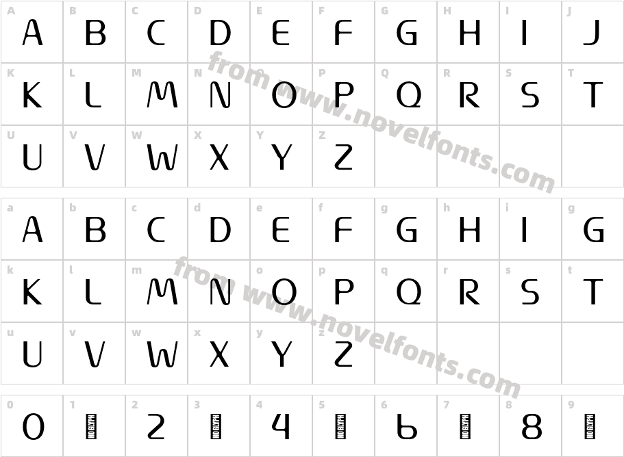 Apestron Trial Version RegularCharacter Map