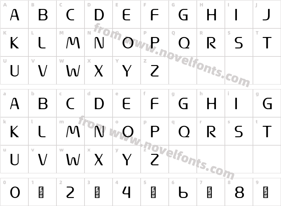 Apestron Trial Version RegularCharacter Map