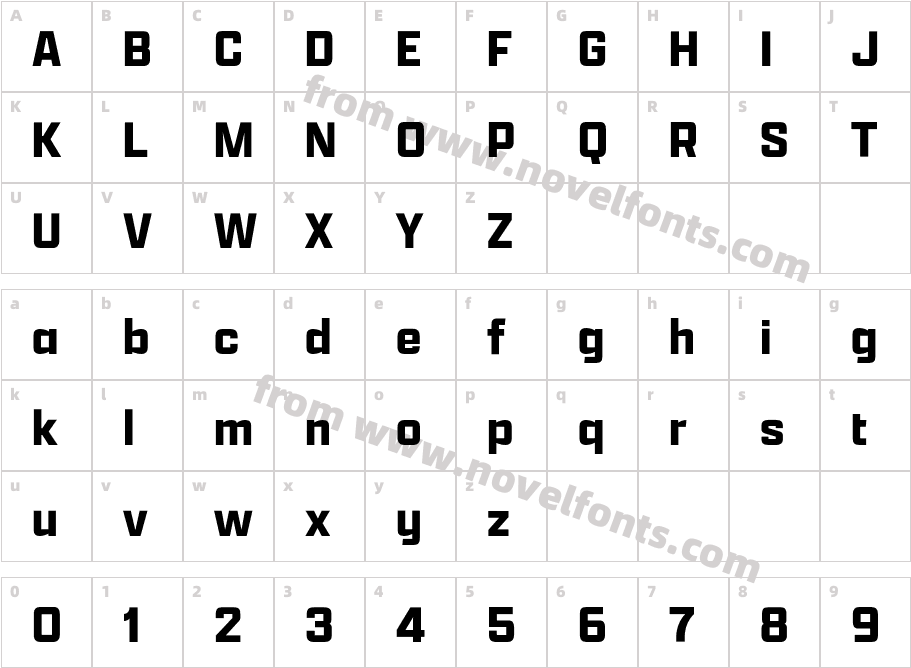 Apotek BoldCharacter Map