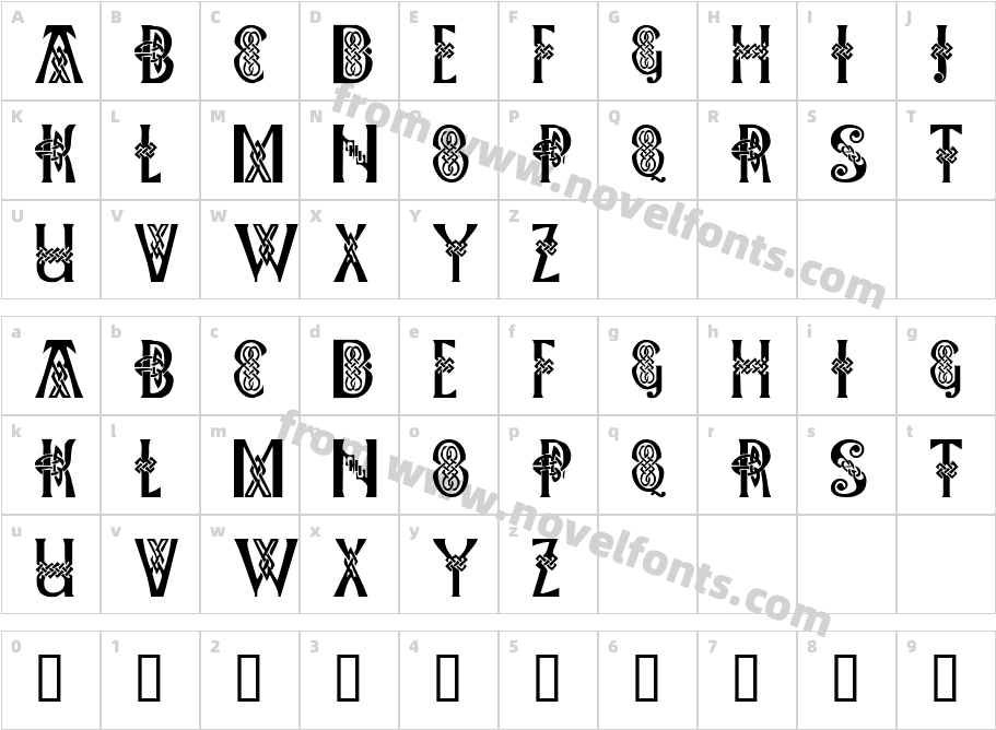 LMS Celtic WeddingCharacter Map