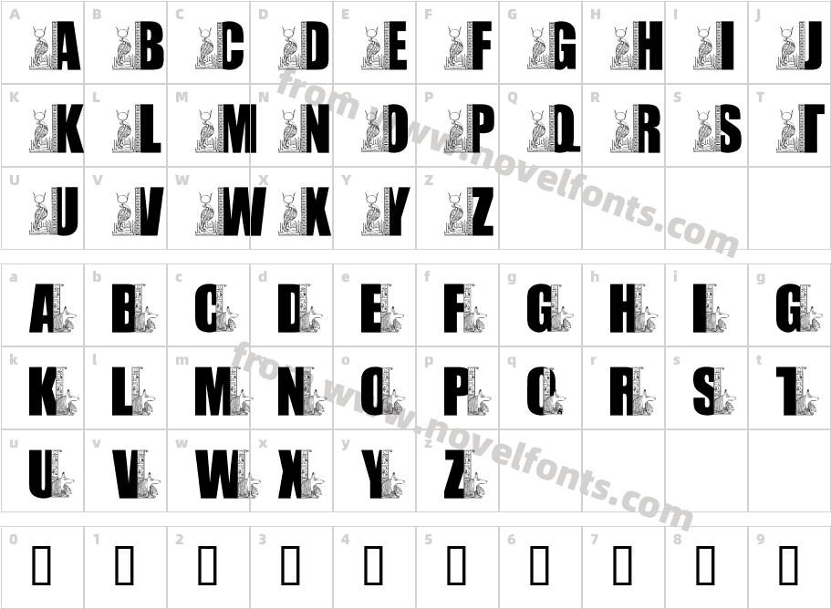 LMS Egyptian BookendsCharacter Map