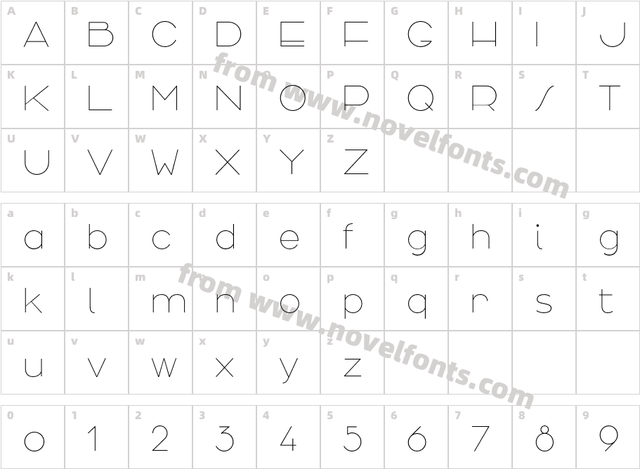 Arbotek ThinCharacter Map