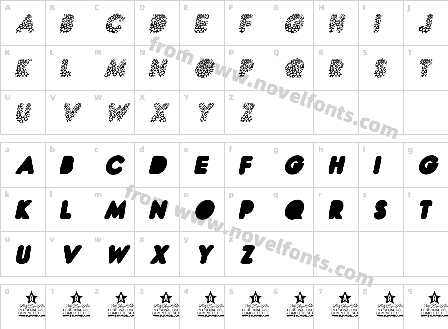 LOVEHEARTZ PERSONAL USE Bold ItalicCharacter Map