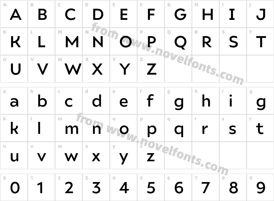 Ariana Pro MediumCharacter Map