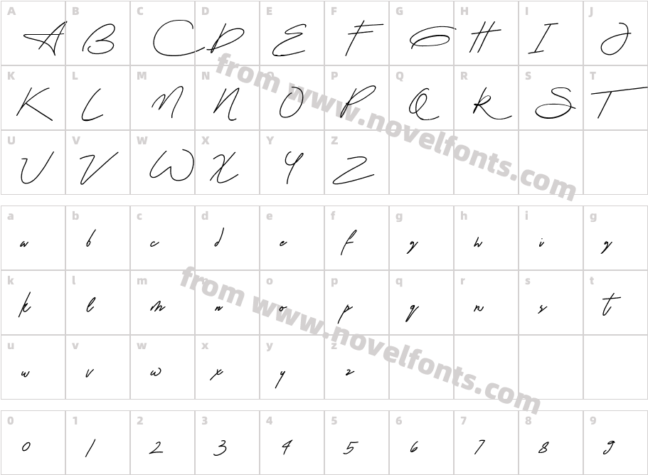 Arion Typeface AltCharacter Map
