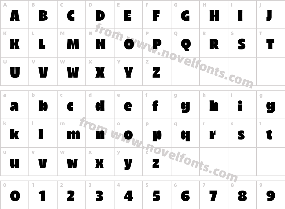 Arlen Narrow HeavyCharacter Map
