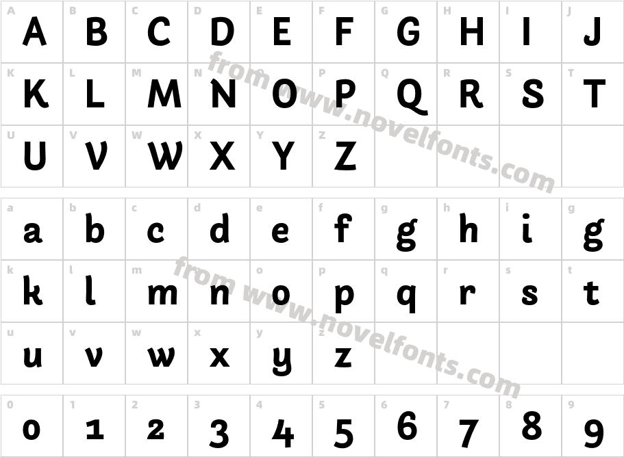 Arlette BoldCharacter Map