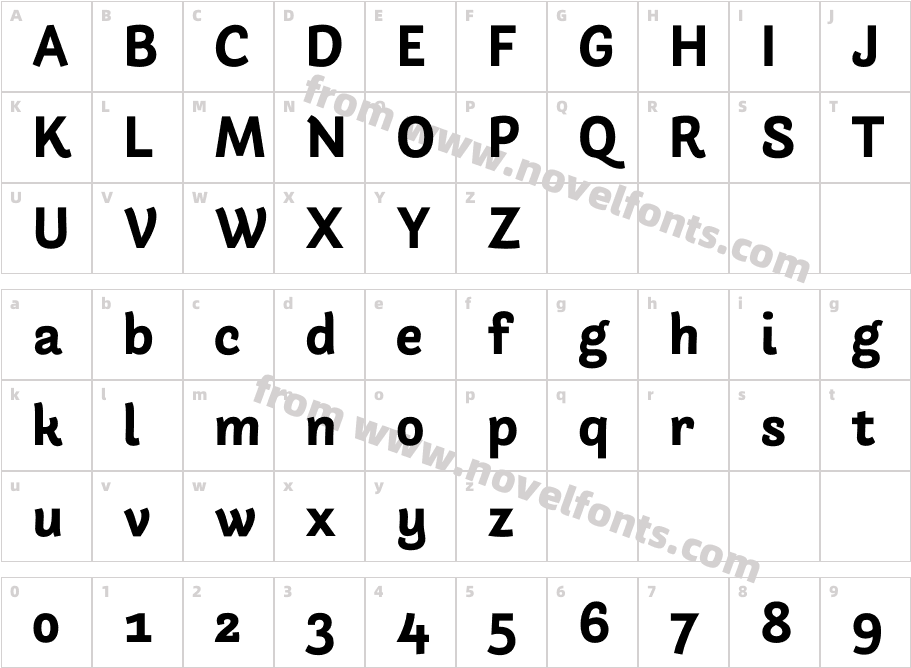 Arlette THA BoldCharacter Map