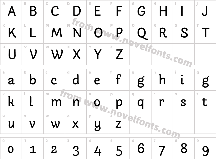 ArletteTHA RegularCharacter Map
