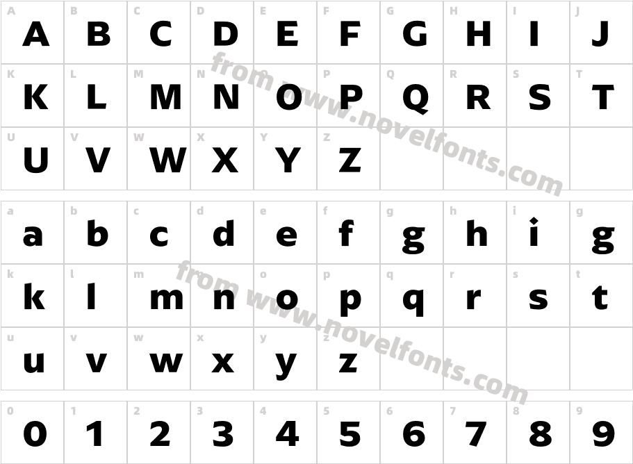 Arpona Sans BoldCharacter Map