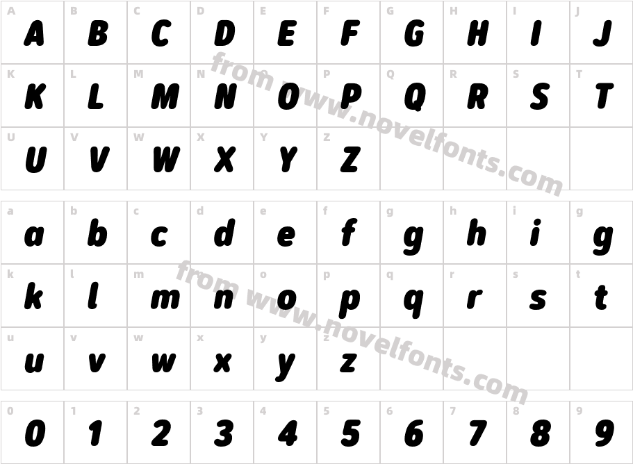Artegra Soft Cn Black ItalicCharacter Map