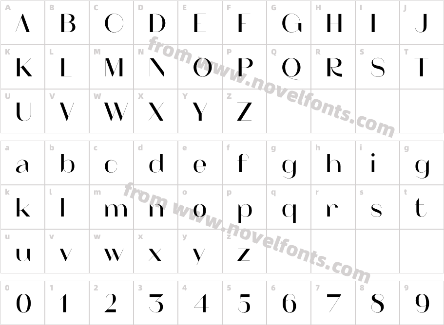 ArtheadFREE RegularCharacter Map